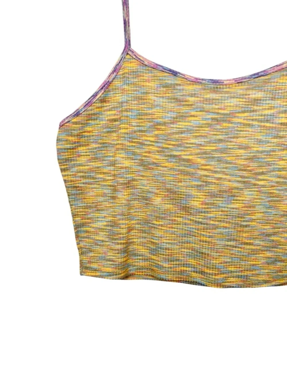 Lisa Says Gah Space Dye Strappy 90s Y2K Women’s Cropped Tank Top Sz L